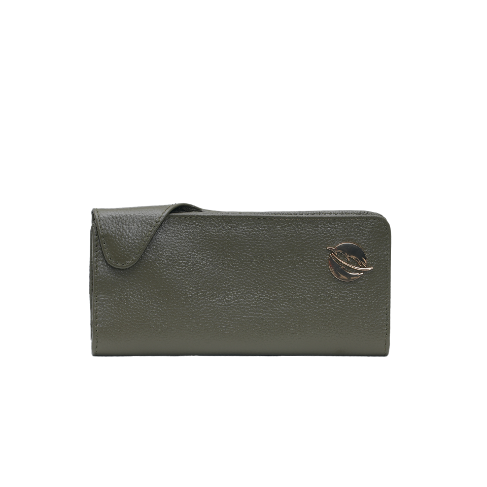 Bifold Flap Purse - Olive