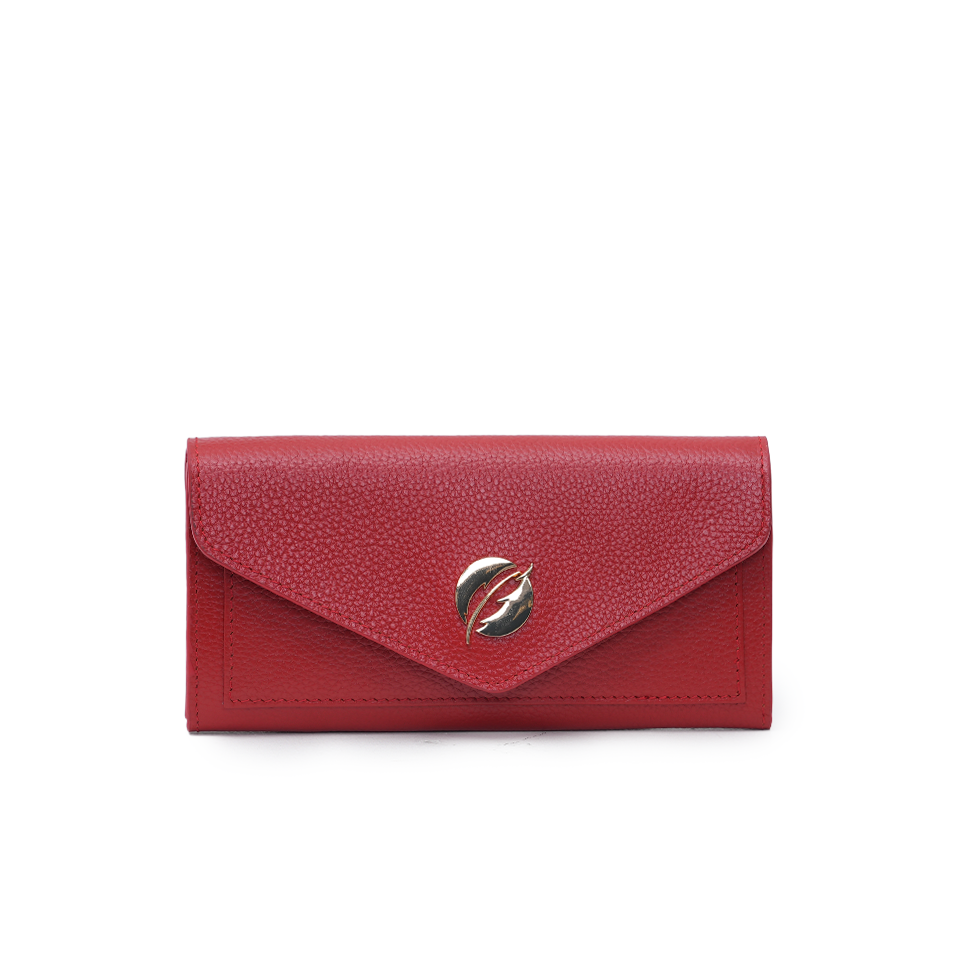 Long Flap Purse - Red