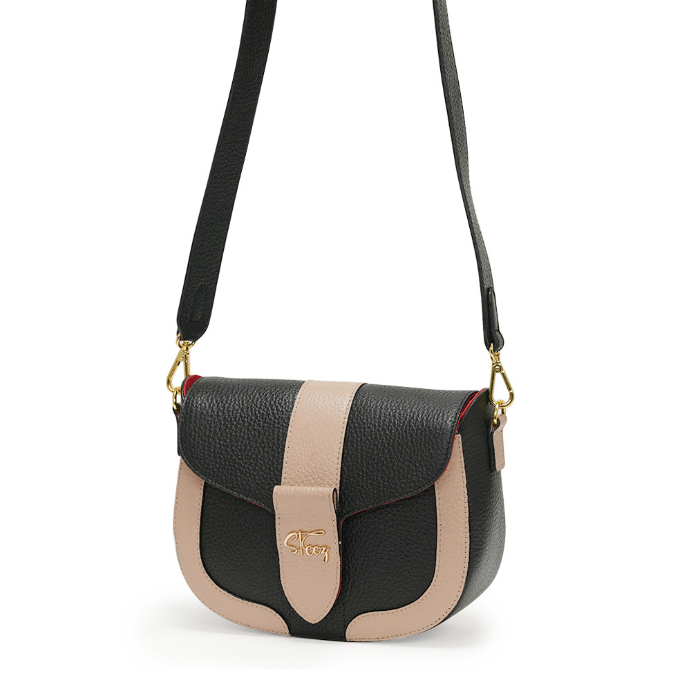 Black & Beige Crossbody