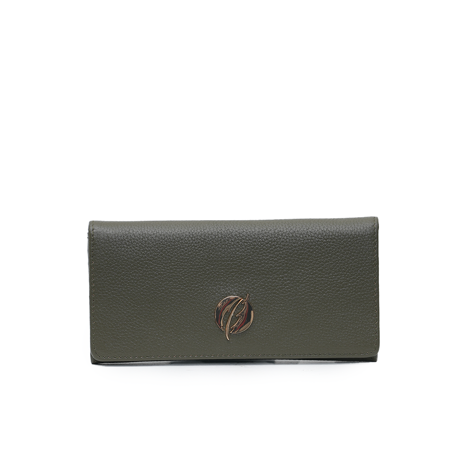 Long Magnetic Purse - Olive