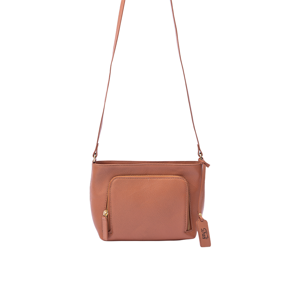 Basic Crossbody Bag - Camel Brown